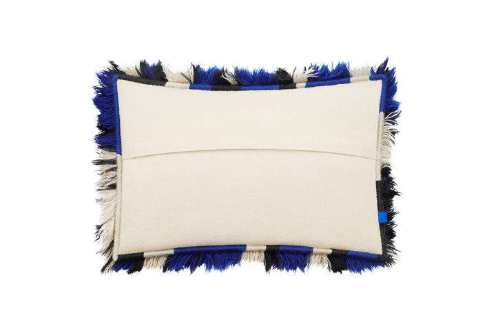 Monster pute Large 40x60 cm, Ultramarine blue-off white Hem