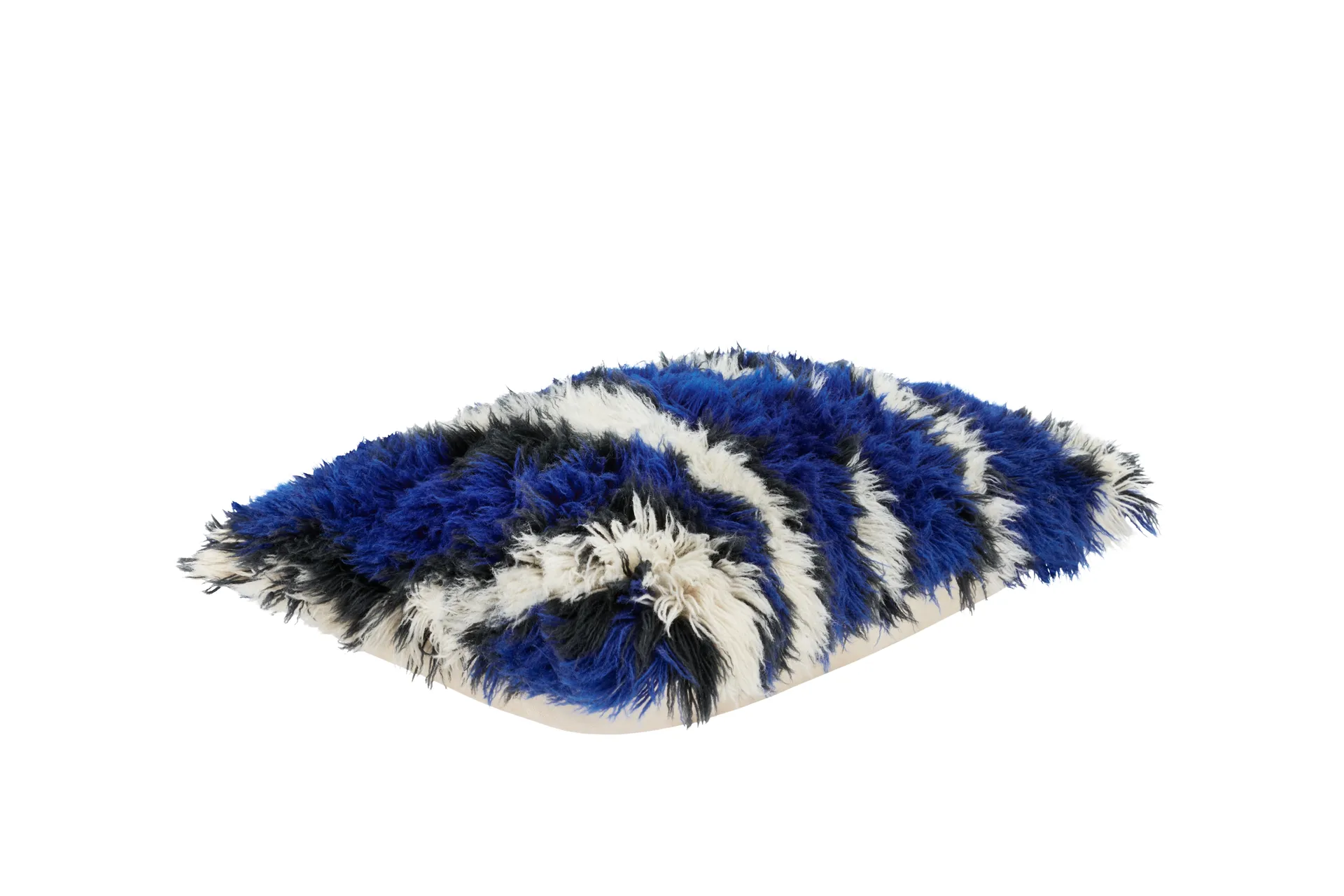 Monster pute Large 40x60 cm, Ultramarine blue-off white Hem