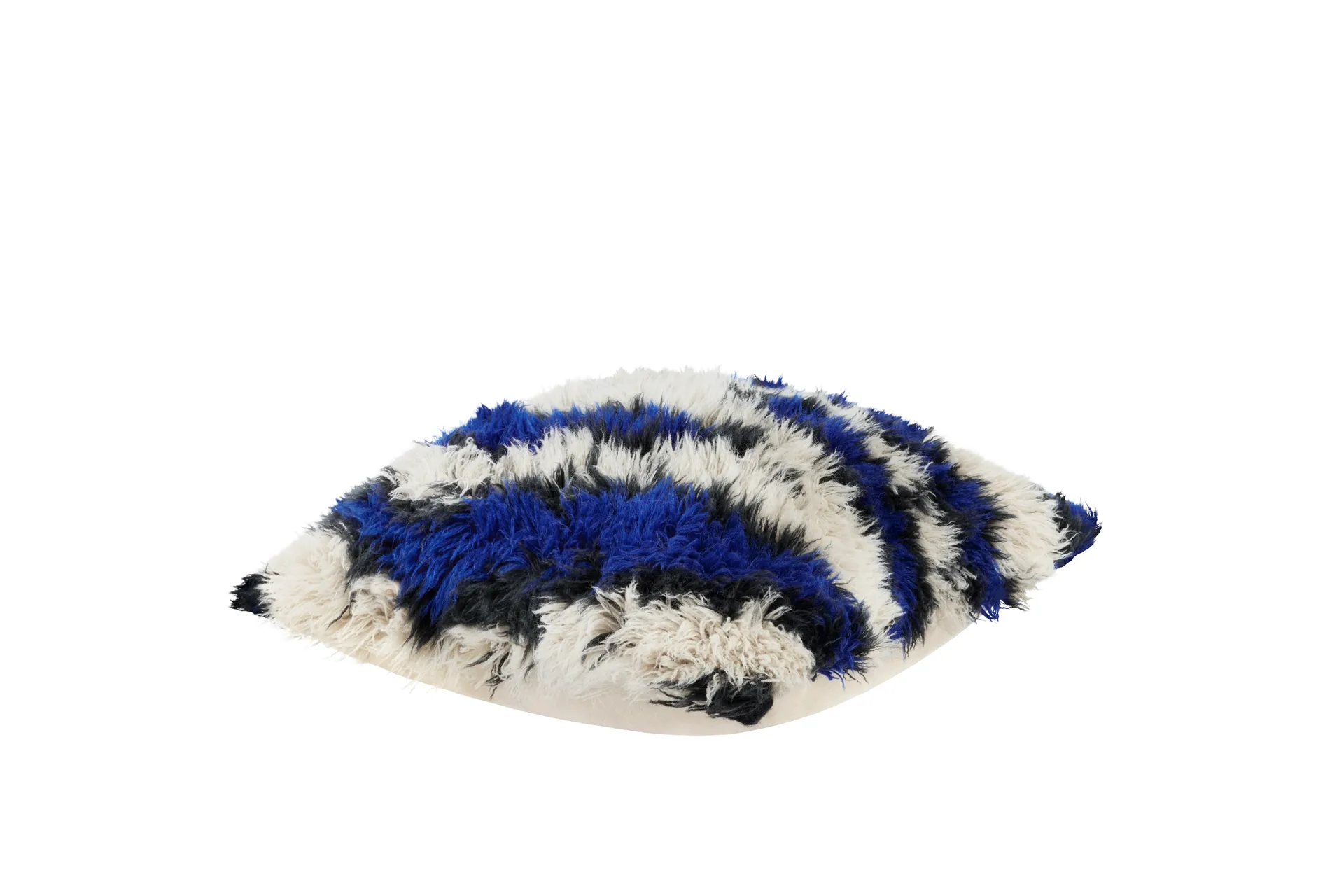 Monster pute Medium 50x50 cm, Ultramarine blue-off white Hem