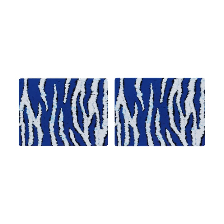 Monster spisebrikke 30x40 cm 2-pakning - Ultramarine blue-white - Hem