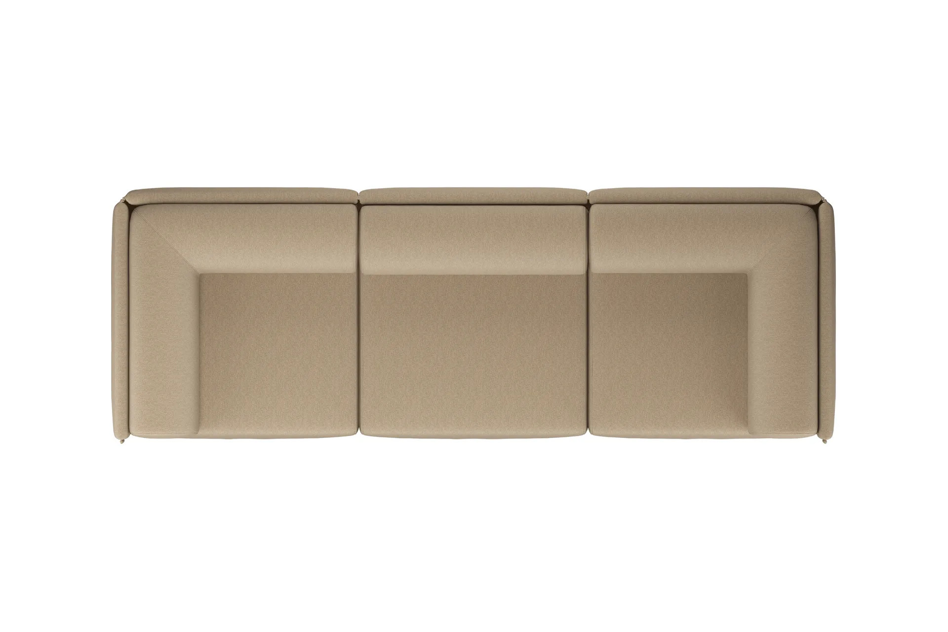Palo Block 3-seters sofa med armlene Low 295 cm, Beige Hem