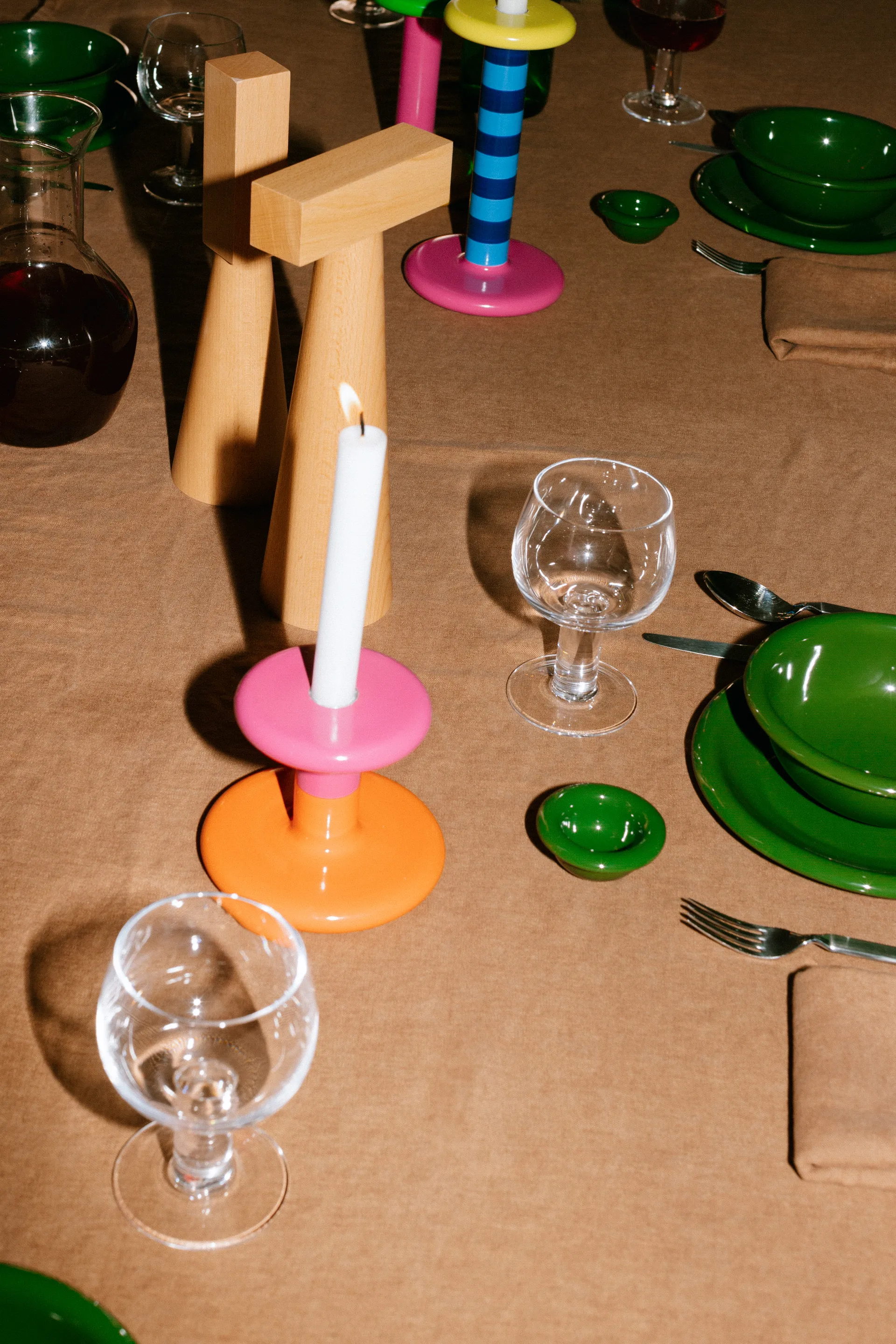 Pesa lysestake Low 11 cm, Magenta-orange Hem