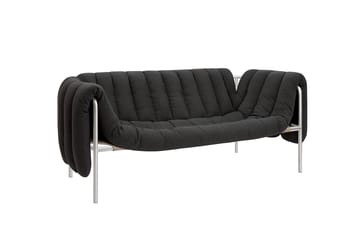 Puffy 2,5-seters sofa 205 cm - Anthracite-rustfritt stål - Hem