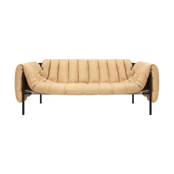 Puffy 2,5-seters sofa 205 cm - Sand leather-black grey - Hem