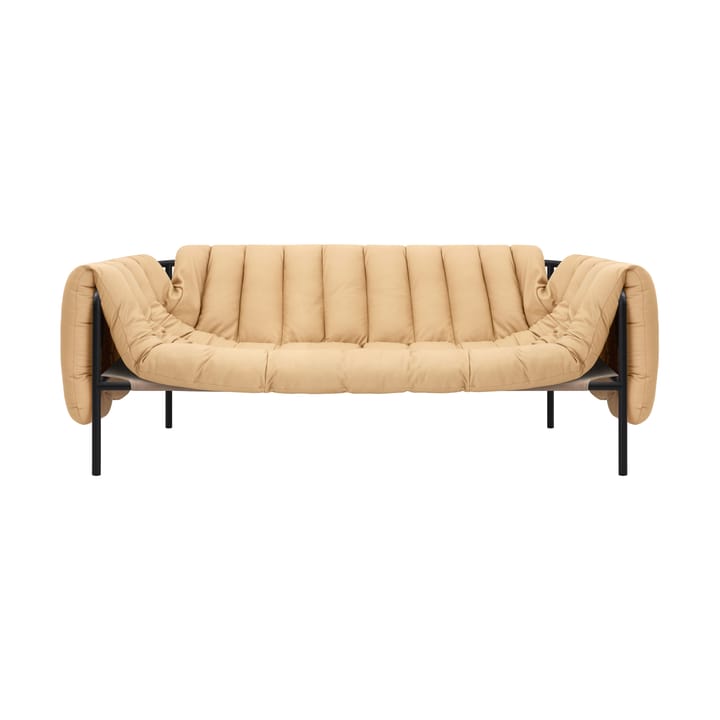 Puffy 2,5-seters sofa 205 cm - Sand leather-black grey - Hem