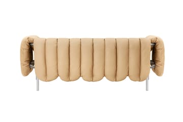 Puffy 2,5-seters sofa 205 cm - Sand leather-rustfritt stål - Hem