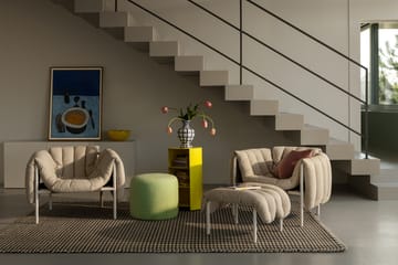 Puffy loungelenestol - Anthracite-rustfritt stål - Hem