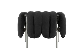 Puffy loungelenestol - Anthracite-rustfritt stål - Hem