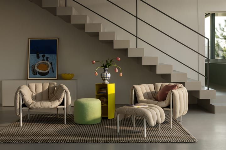 Puffy loungelenestol, Eggshell-cream Hem