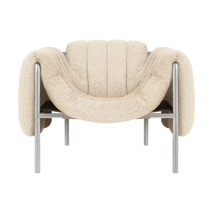 Puffy loungelenestol - Eggshell-rustfritt stål - Hem