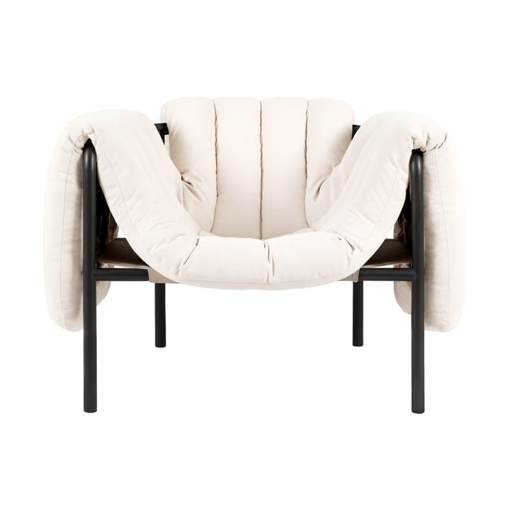 Puffy loungelenestol - Natural-black grey - Hem