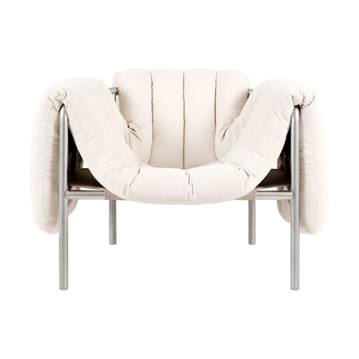 Puffy loungelenestol - Natural-rustfritt stål - Hem