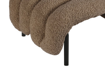 Puffy loungelenestol + ottoman - Sawdust-black grey - Hem