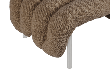 Puffy loungelenestol + ottoman - Sawdust-rustfritt stål - Hem
