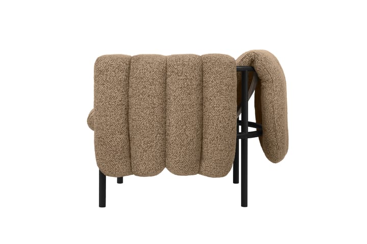 Puffy loungelenestol, Sawdust-black grey Hem
