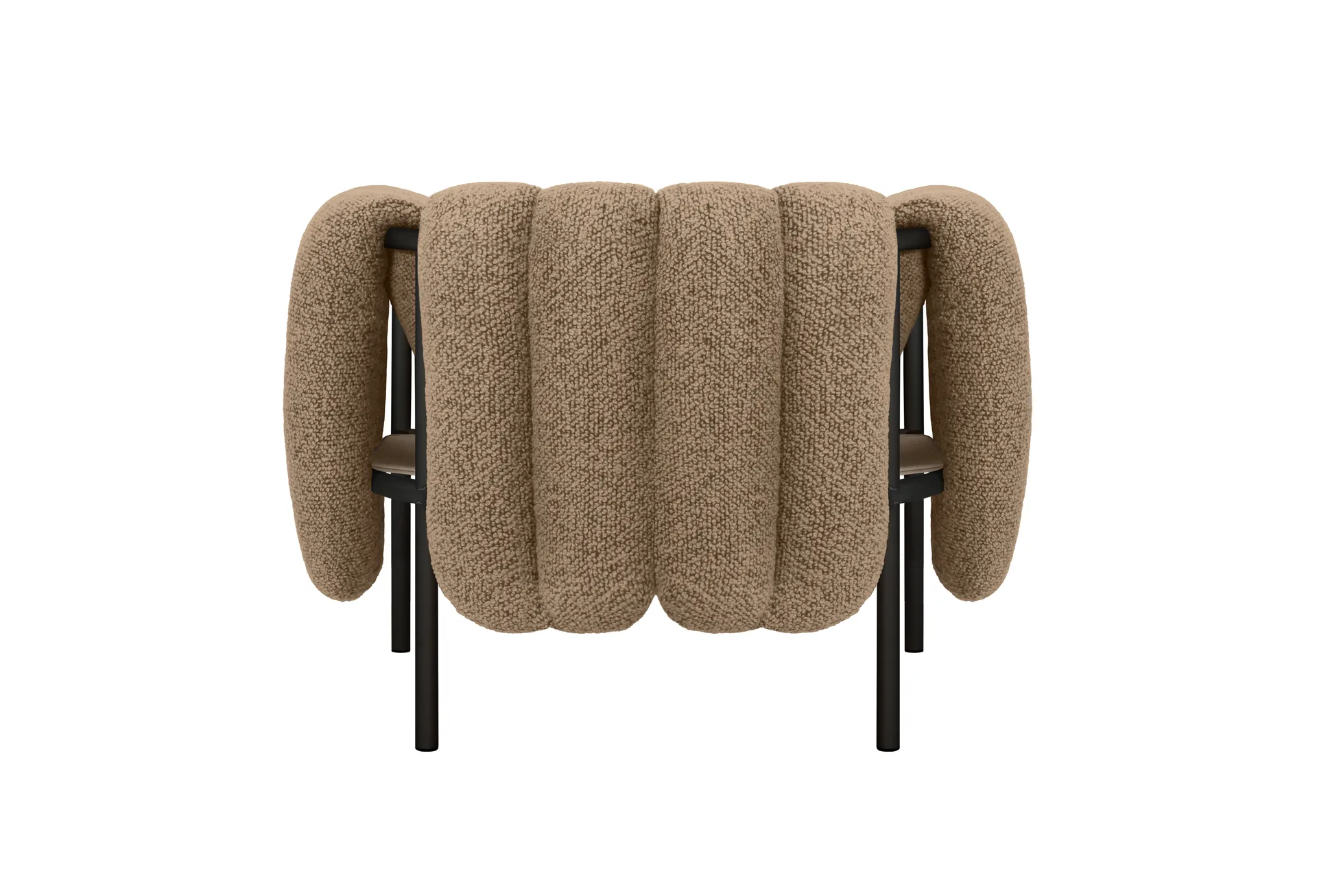 Puffy loungelenestol, Sawdust-black grey Hem