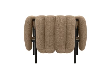 Puffy loungelenestol - Sawdust-black grey - Hem