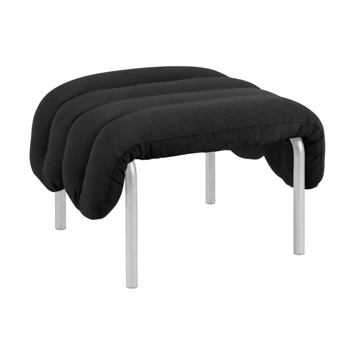 Puffy ottoman 58x67 cm - Anthracite-rustfritt stål - Hem