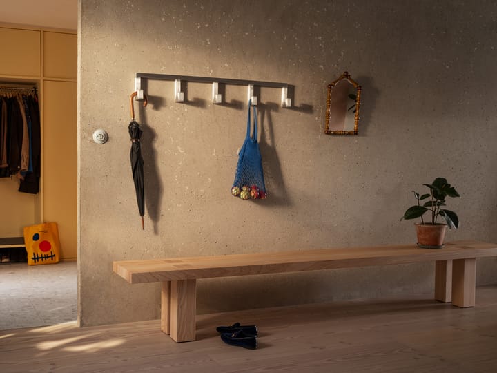 Tig Quintuple knagg 115 cm, Børstet aluminium Hem