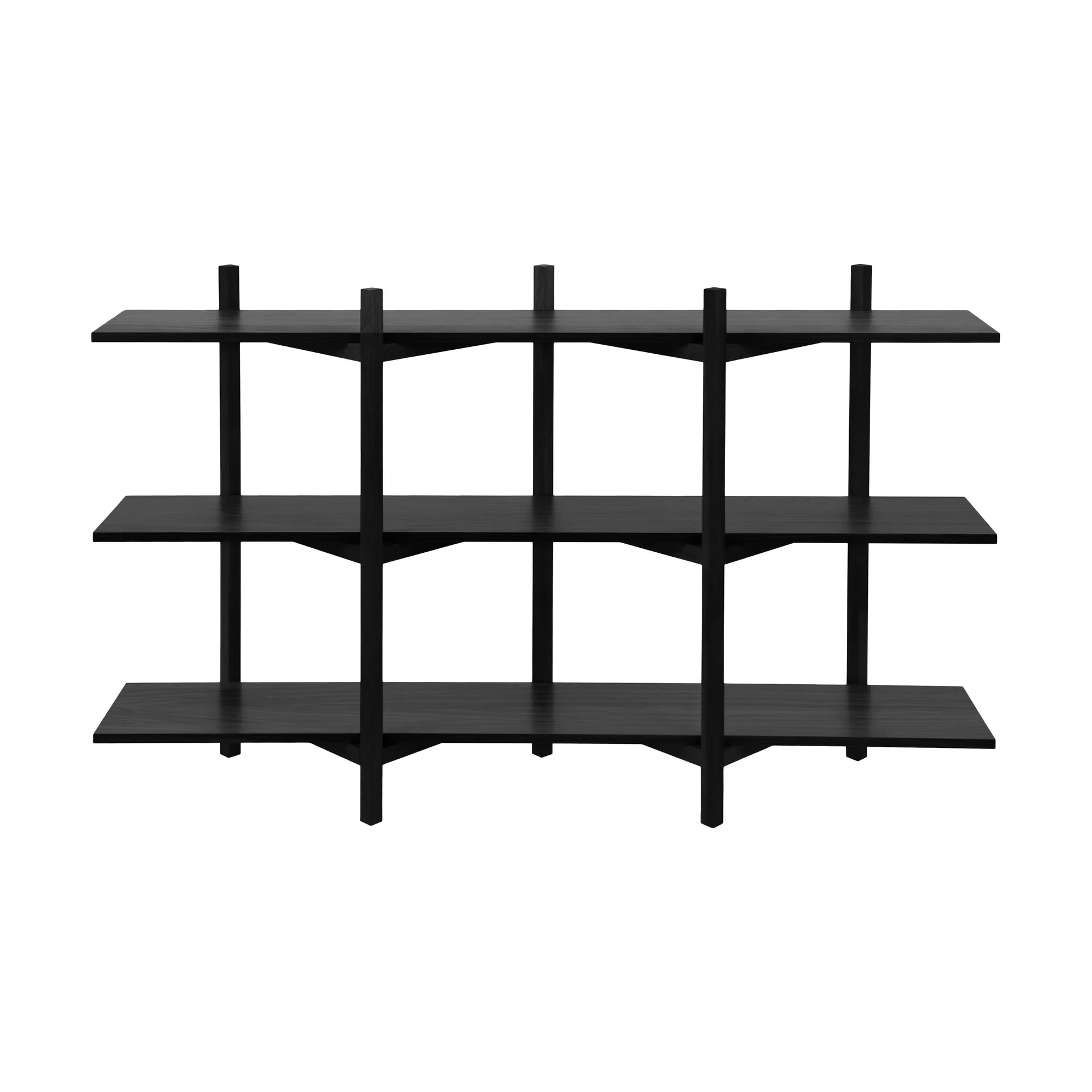 Zig Zag hylle Low 175x100 cm, Black Hem