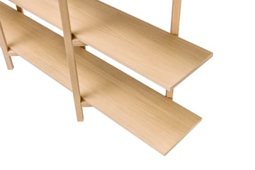 Zig Zag hylle Media 194x57 cm - Eik - Hem