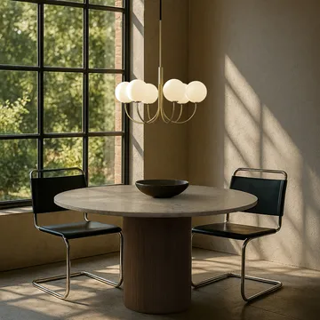 Ballon lysekrone 60x45 cm - Satin brass, Ø60 cm - Herstal