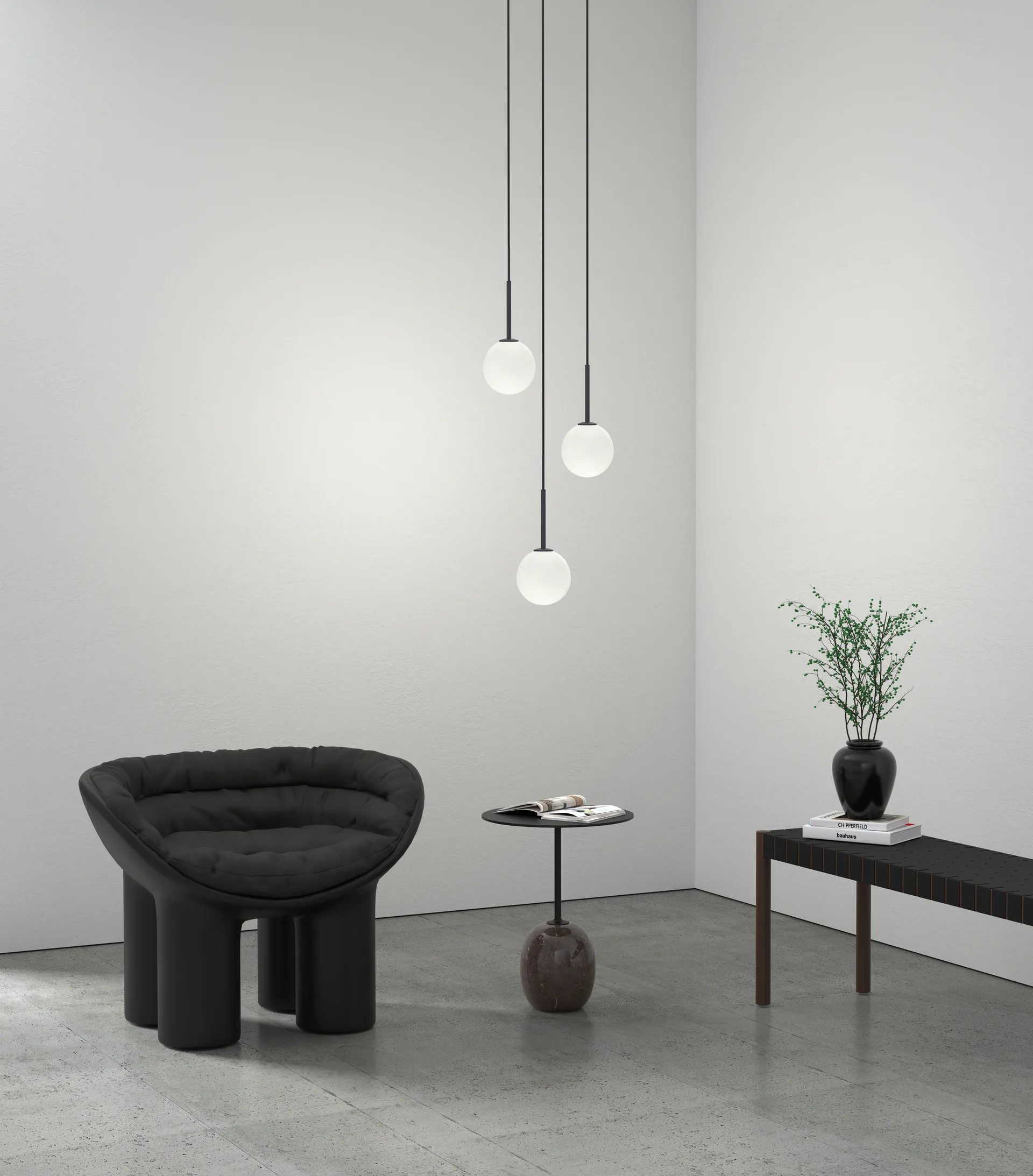 Ballon pendel, Mattsvart Herstal