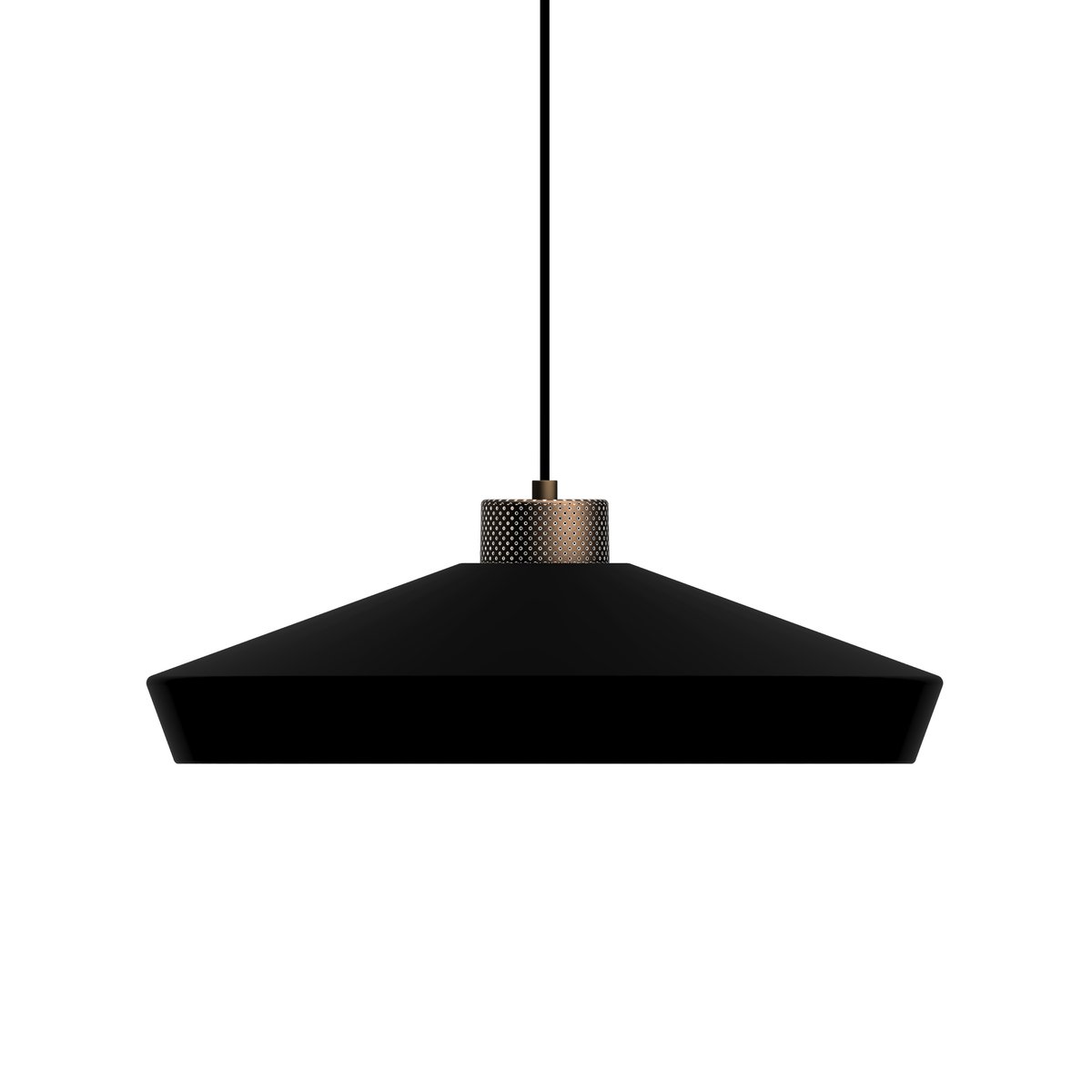 Edge pendel large Matt svart-bronse