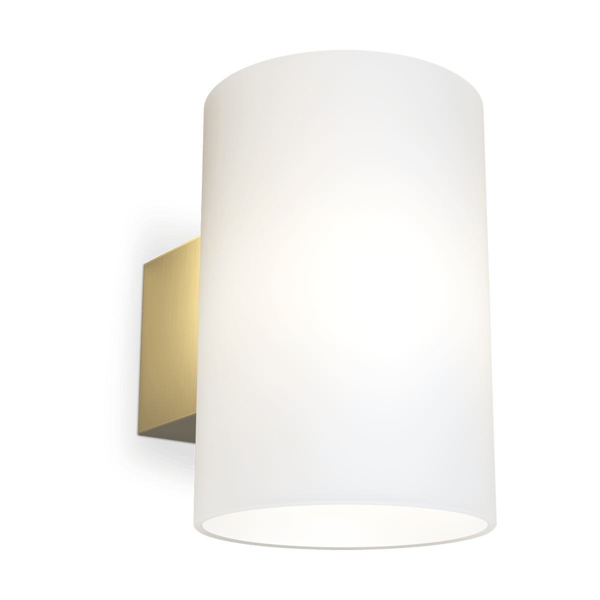 Bilde av Herstal Evoke vegglampe large Satin brass-opalglass