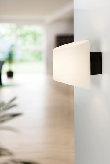 Evoke vegglampe oval - Antrasitt-opalglass - Herstal