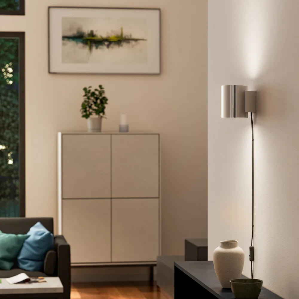 Evoke vegglampe small, Krom Herstal