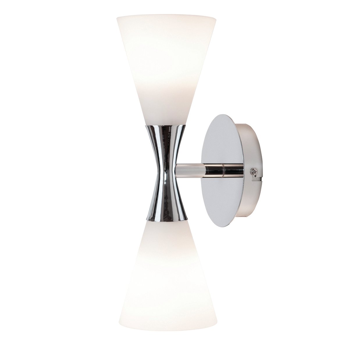 Bilde av Herstal Harlekin duo vegglampe krom-hvit