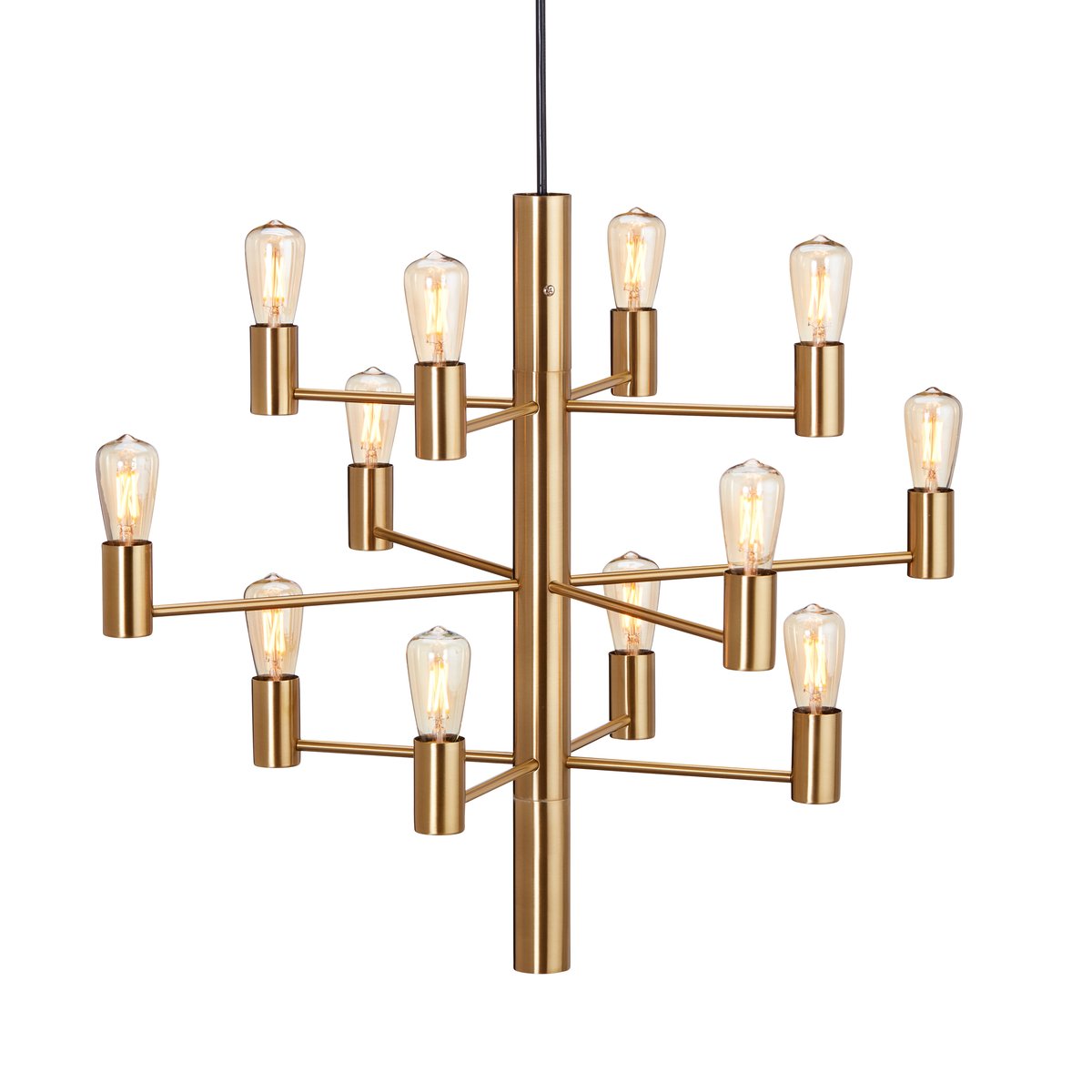 Bilde av Herstal Manola 12 lysekrone Satin brass
