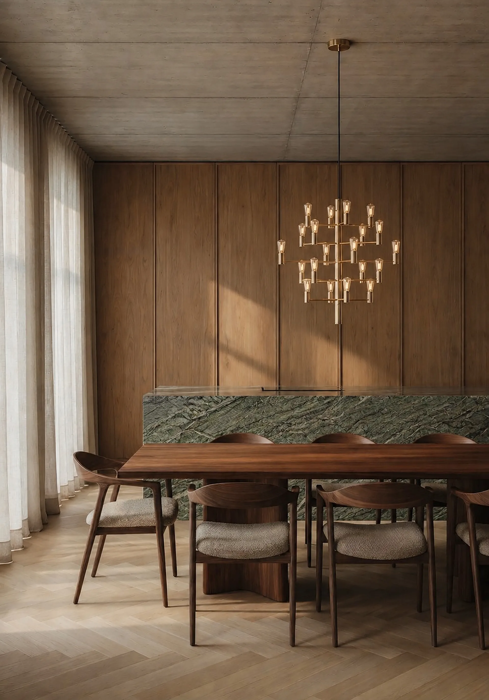 Manola 20 lysekrone, Satin brass Herstal