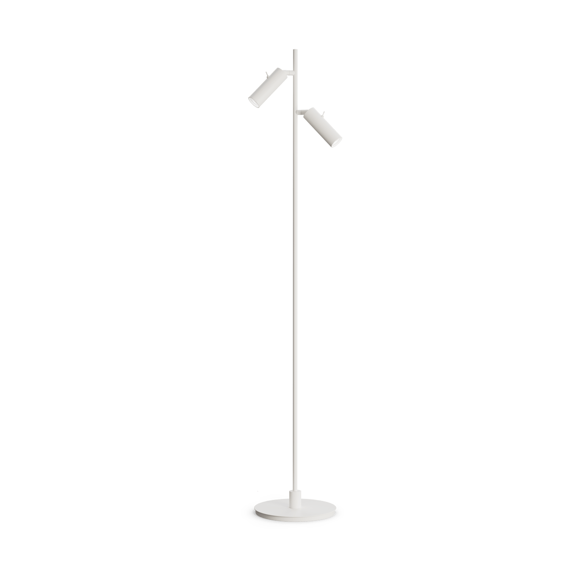 Herstal line gulvlampe Matthvit, dobbel | Skandinavisk Design | Gulvlamper | Hvit