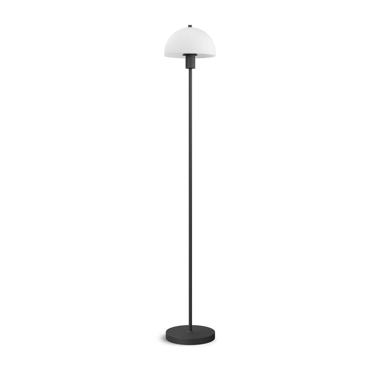 Herstal Vienda gulvlampe Svart-opalglass