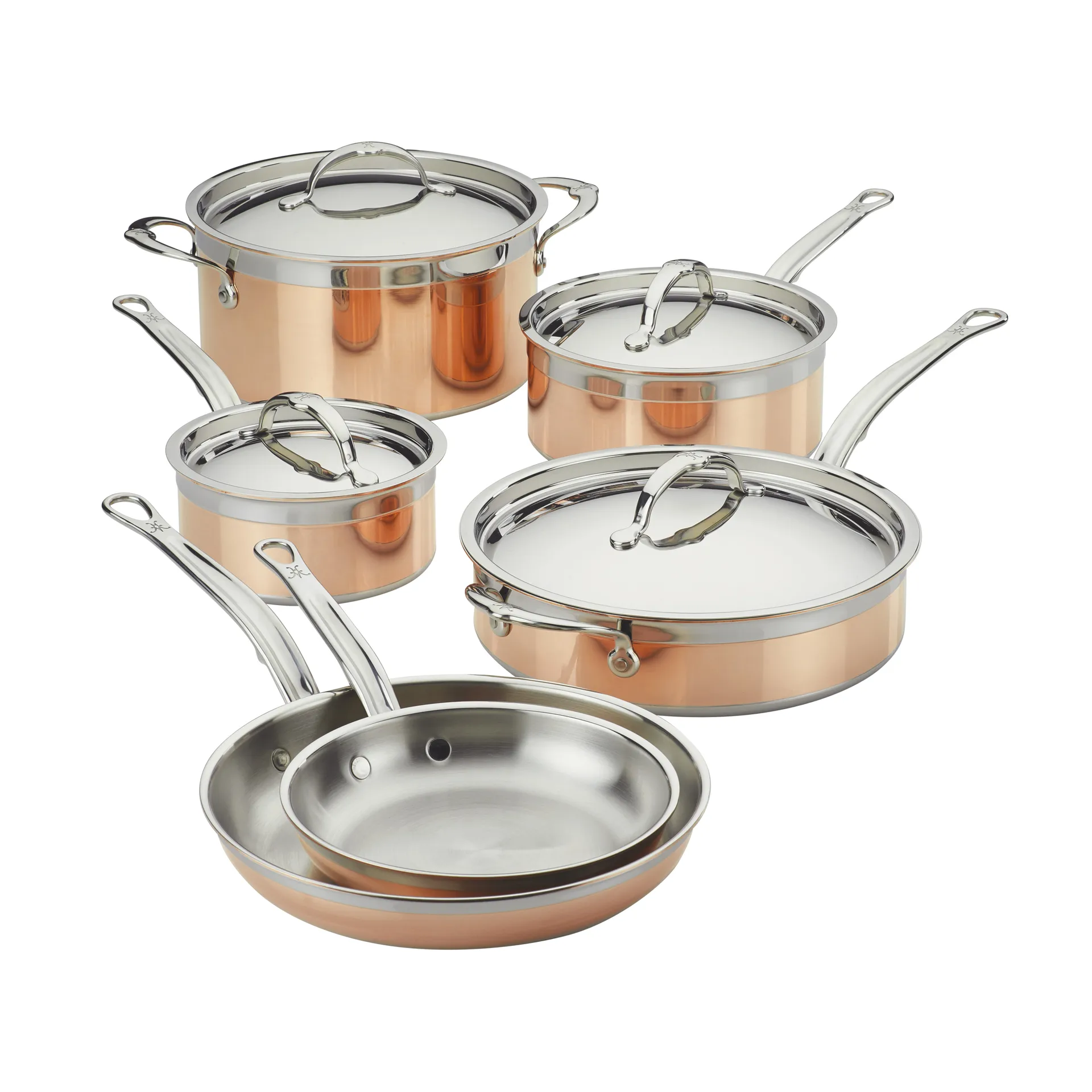 Hestan Copperbond gryte- og stekepannesett, 10 deler Hestan