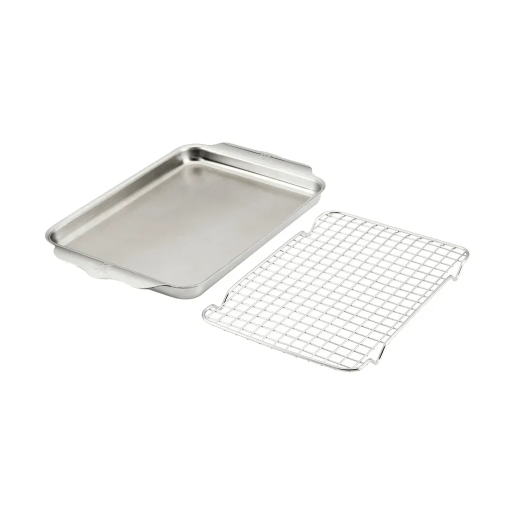 Hestan OvenBond kvadratpanne med stekerist, Rustfritt stål, 24x39 cm Hestan