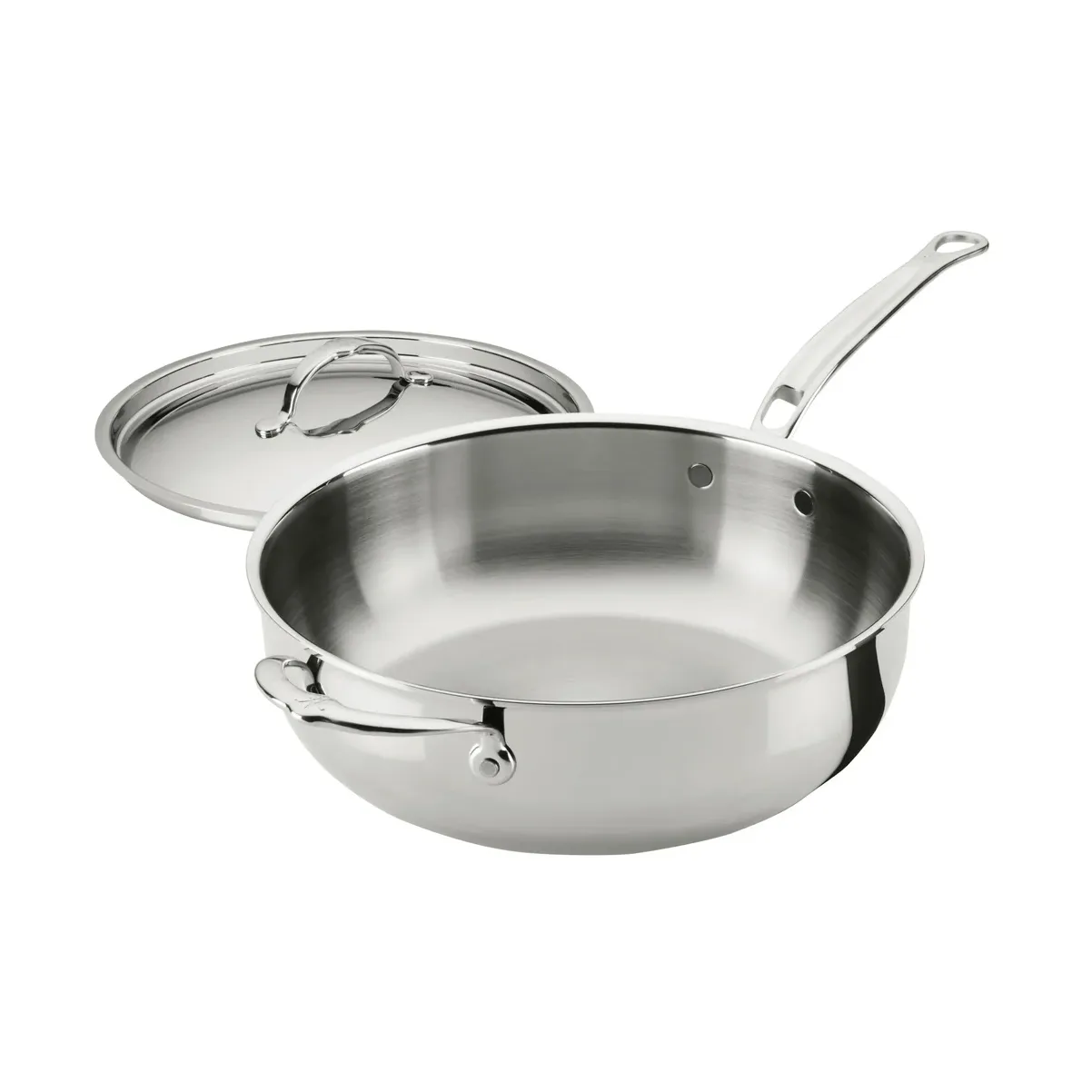 Hestan ProBond Luxe allroundpanne med lokk, Rustfritt stål, hjelpekshåndtak Hestan