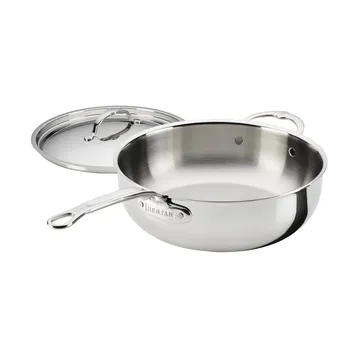 Hestan ProBond Luxe allroundpanne med lokk - Rustfritt stål, hjelpekshåndtak - Hestan