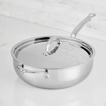 Hestan ProBond Luxe allroundpanne med lokk - Rustfritt stål, hjelpekshåndtak - Hestan