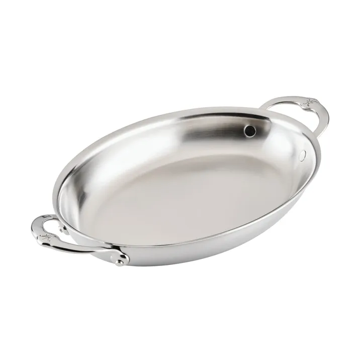 Hestan Provisions gratengform - Rustfritt stål, oval, 42,5x33,5 cm - Hestan