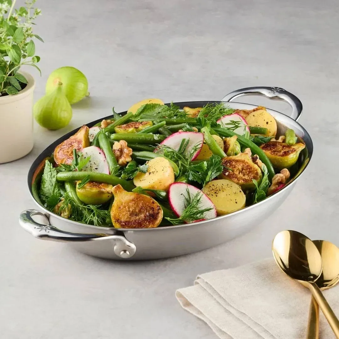 Hestan Provisions gratengform, Rustfritt stål, oval, 42,5x33,5 cm Hestan