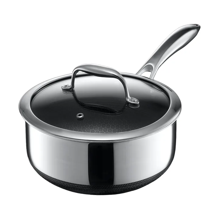 Hexclad gryte med lokk hybrid - 2,8 L - Hexclad
