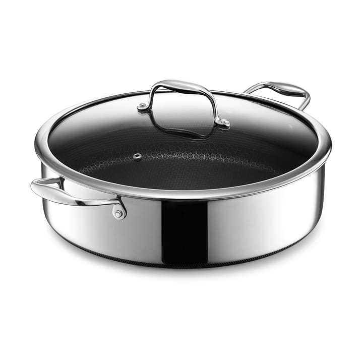 Hexclad hybrid sautépanne 6,6 L, Sølv Hexclad