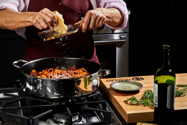 Hexclad hybrid sautépanne 6,6 L, Sølv Hexclad