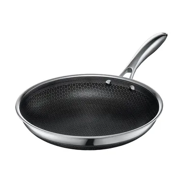 Hexclad Hybrid stekepanne 26 cm - Rustfritt stål-svart - Hexclad
