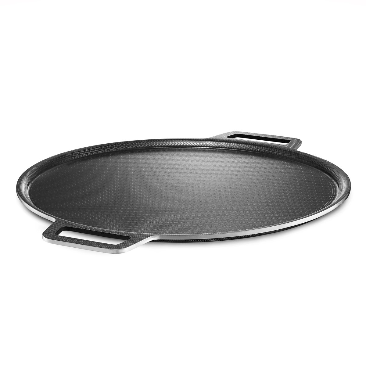 Hexclad pizzastål runde hybrid Ø35 cm Rustfritt stål-sort
