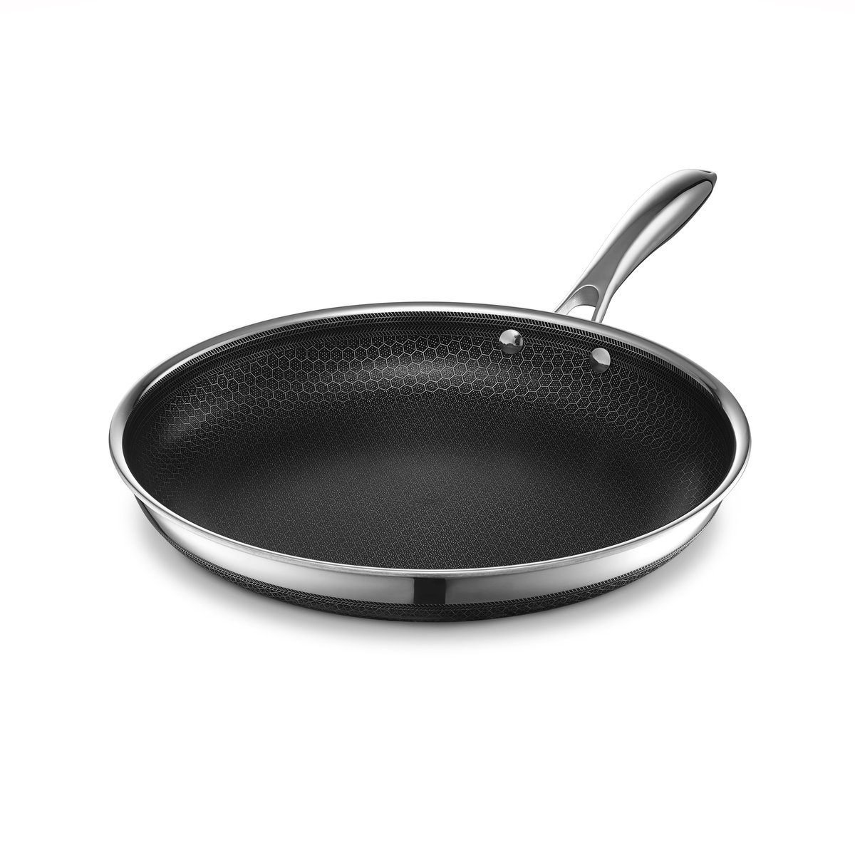 Hexclad stekepanne hybrid Ø30 cm | Skandinavisk Design | Stekepanner | Sølv