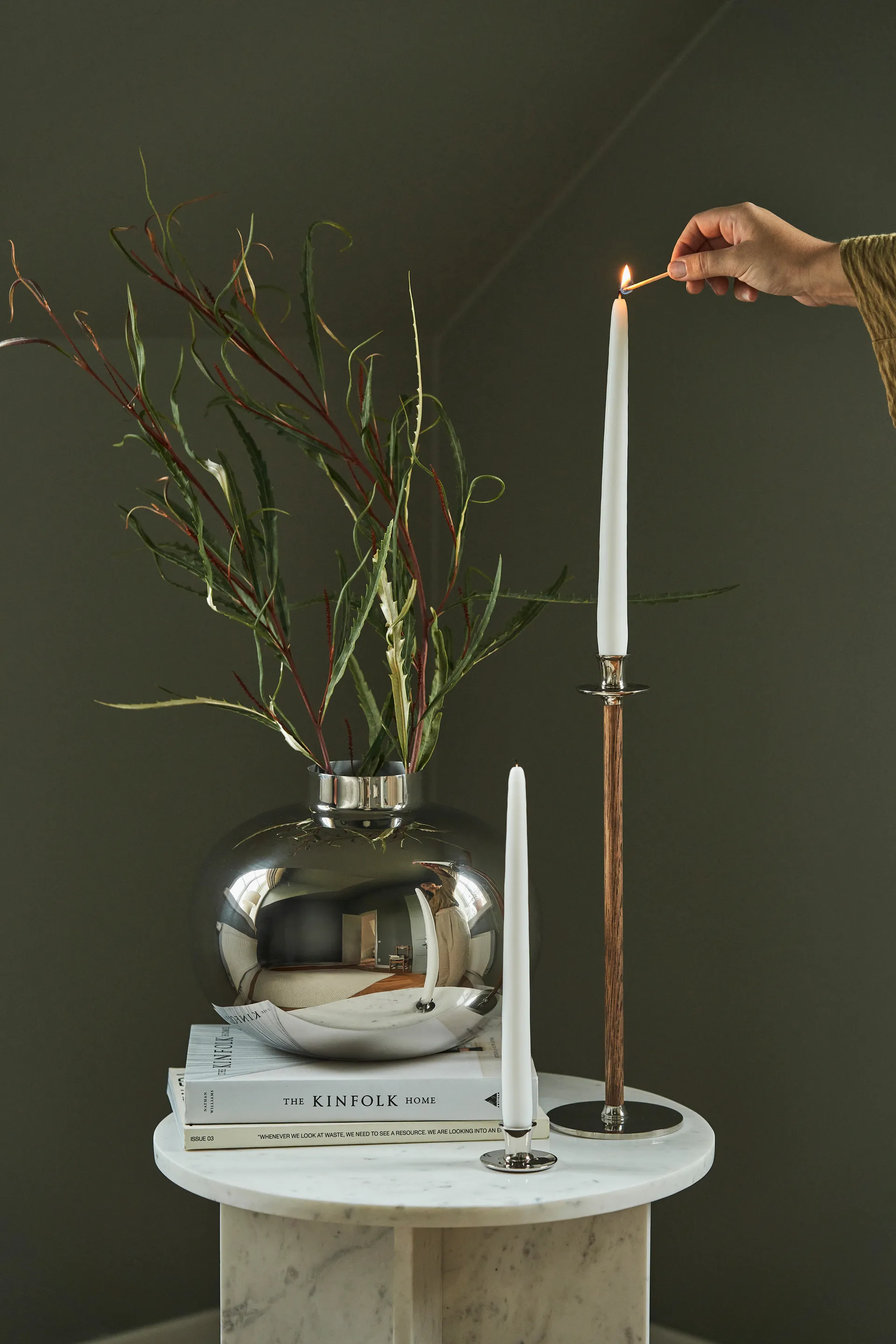 Amico vase Ø29 cm, Nikkelbelagt messing Hilke Collection